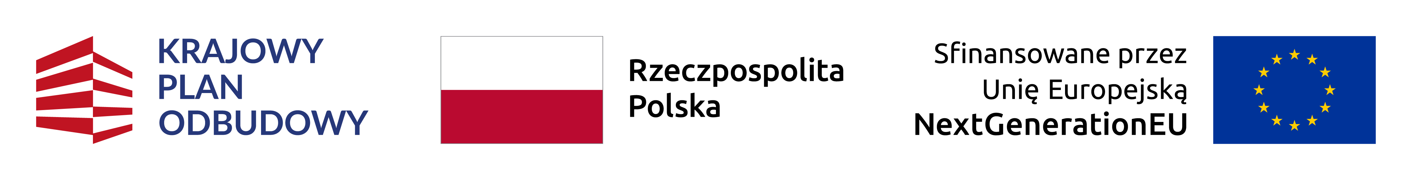 Znaki: Krajowy Plan Odbudowy · Sfinansowane przez Unię Europejską — NextGenerationEU